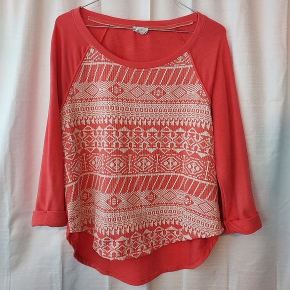 Eyeshadow Coral and White Blouse Medium - Picture 1 of 4